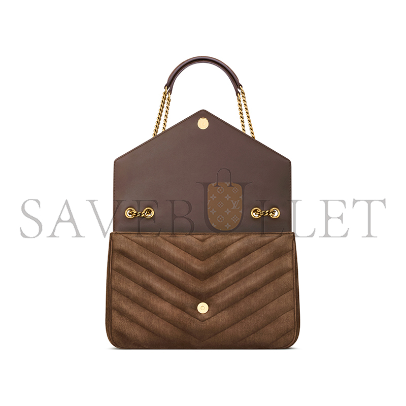 YSL LOULOU LARGE IN MATELASSÉ SUEDE 803541AAEY62358 (32*22*10cm)